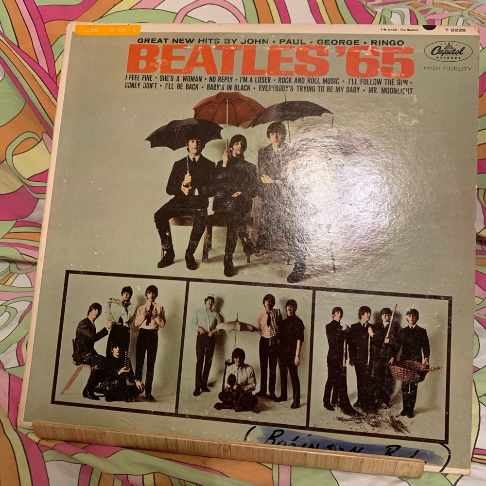 Vintage Beatles ‘65 vinyl sleeve